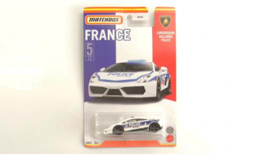 Lamborghini Gallardo 1/64 Matchbox Police Nationale (F) modellino in miniatura