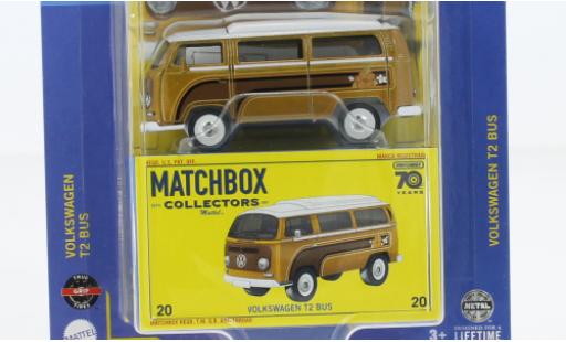 Volkswagen T2 1/64 Matchbox bus metallise beige/Décorer modellino in miniatura