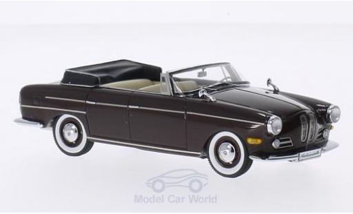 Bmw 3200 1/43 Matrix Super Cabriolet marroneee 1959 by Autenrieth modellino in miniatura