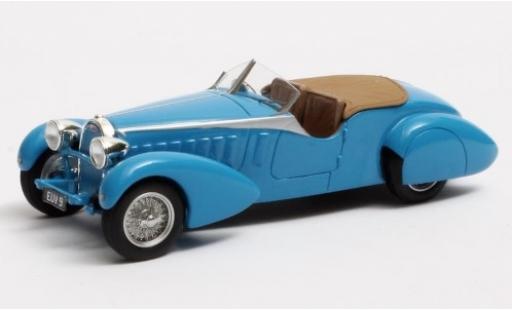 Bugatti 57 1/43 Matrix Type TT Tourer by Bertelli blu RHD 1935 Fahrgestellnr. 316 Therese modellino in miniatura