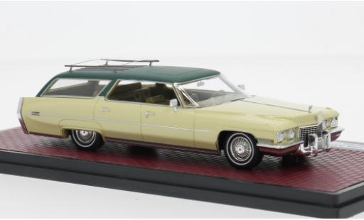 Cadillac Deville 1/43 Matrix DeVille Wagon Personalcar from Dean Martin beige/grün 1972 1:43 modellino in miniatura