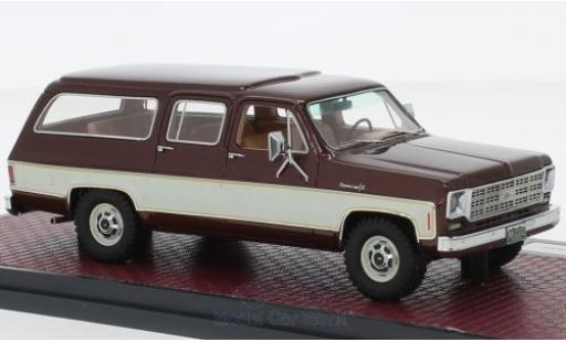 Chevrolet Suburban 1/43 Matrix K10 metallico rosso/beige 1978 modellino in miniatura