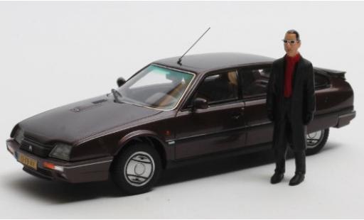 Citroen CX 1/43 Matrix 25 GTi Turbo 2 metallico porpora 1986 Rotterdam Edition avec Figur: Jules D. modellino in miniatura