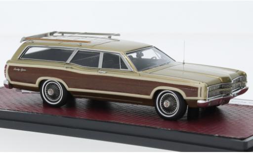 Ford LTD 1/43 Matrix Country Squire metallise beige/optique de bois 1969 modellino in miniatura
