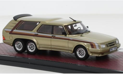 Saab 90 1/43 Matrix 6 Turbo Concept metallise beige 1984 modellino in miniatura