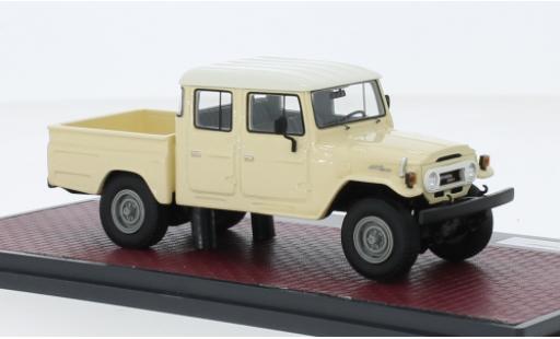 Toyota Land Cruiser 1/43 Matrix HJ45 Crew Cab beige/bianco modellino in miniatura