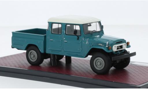 Toyota Land Cruiser 1/43 Matrix HJ45 Crew Cab türkis/bianco modellino in miniatura