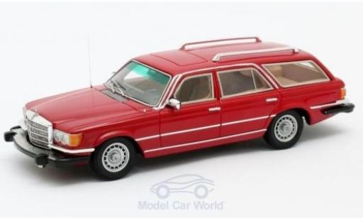 Mercedes 350 1/43 Matrix SE (W116) Crayford Estate rosso 1977 modellino in miniatura