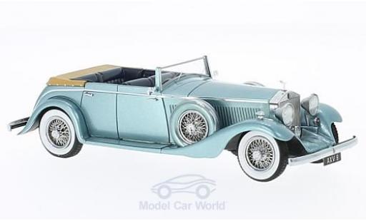 Rolls Royce Phantom 1/43 Matrix II Continental All-Weather Tourer metallico blu 1934 Nubar Gulbenkian Hooper #7RY modellino in miniatura