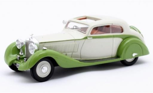 Rolls Royce Phantom 1/43 Matrix II Continental Sports Coupe Gurney Nutting bianco/verde RHD 1935 Maharajah of Jodhpur Fahrgestell-n° 62UK modellino in miniatura