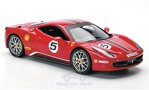 Ferrari 458 Challenge 1/43 Hot Wheels Elite Challenge No.5 modellino in miniatura