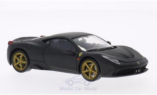 Ferrari 458 1/43 Hot Wheels Elite Speciale matt-nero 2013 ohne Vitrine modellino in miniatura