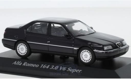 Alfa Romeo 164 1/43 Maxichamps 3.0 V6 Super blu 1992 modellino in miniatura