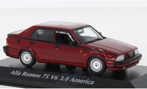 Alfa Romeo 75 1/43 Maxichamps V6 3.0 America rosso 1987 modellino in miniatura