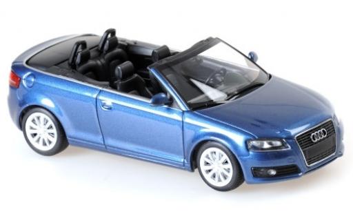 Audi A3 1/43 Maxichamps Cabriolet metallico blu 2007 modellino in miniatura