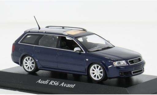 Audi A6 1/43 Maxichamps Avant metallise blau 2002 1:43 modellino in miniatura