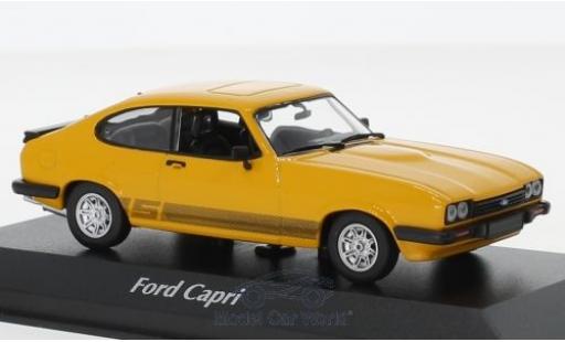 Ford Capri 1/43 Maxichamps MKIII 3.0 S giallo 1982 modellino in miniatura