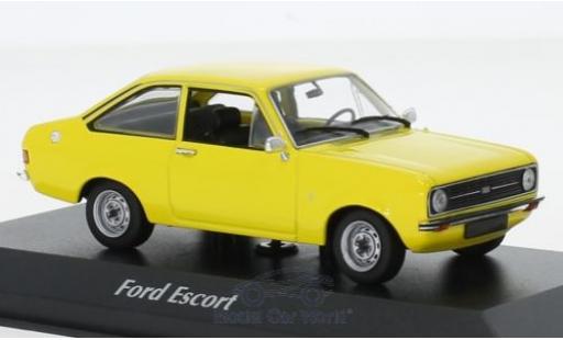 Ford Escort 1/43 Maxichamps 1.3 giallo 1975 modellino in miniatura