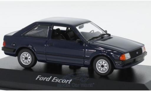 Ford Escort 1/43 Maxichamps MK III blu 1981 modellino in miniatura