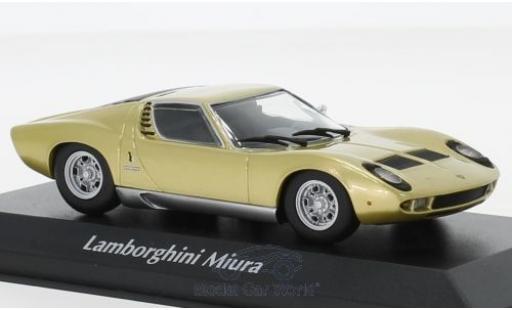 Lamborghini Miura 1/43 Maxichamps gold 1966 modellino in miniatura