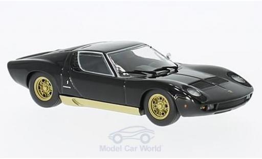 Lamborghini Miura 1/43 Maxichamps nero/gold 1966 modellino in miniatura