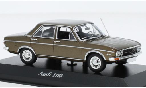 Audi 100 1/43 Maxichamps metallise brun 1969 modellino in miniatura