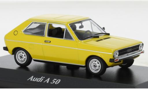 Audi 50 1/43 Maxichamps giallo 1975 modellino in miniatura