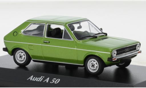 Audi 50 1/43 Maxichamps metallise verde 1975 modellino in miniatura