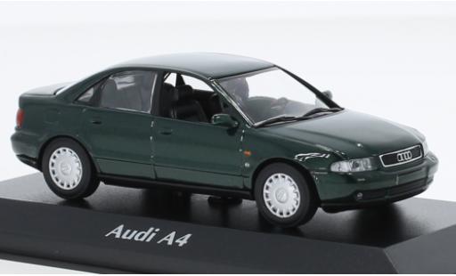 Audi A4 1/43 Maxichamps metallise verde foncé 1995 modellino in miniatura