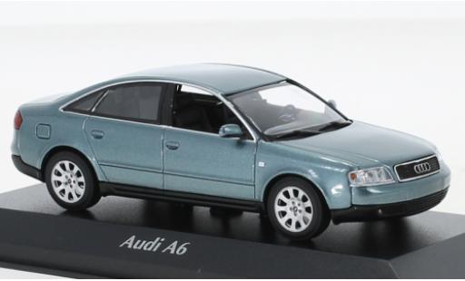 Audi A6 1/43 Maxichamps metallise verde 1997 modellino in miniatura