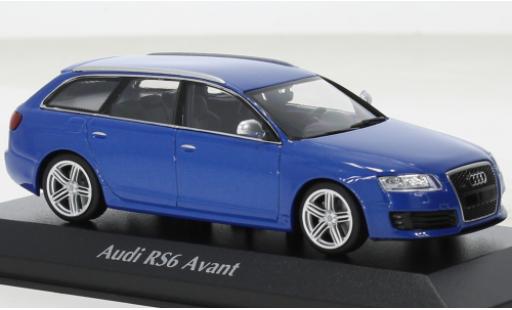 Audi RS6 1/43 Maxichamps Avant metallise blu 2007 modellino in miniatura