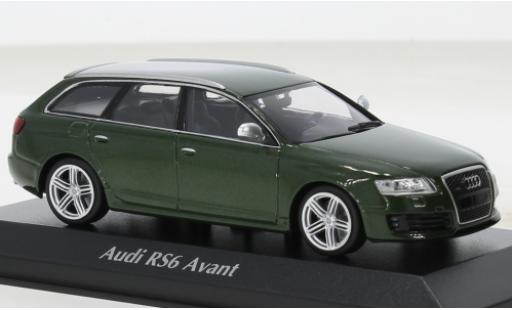 Audi RS6 1/43 Maxichamps Avant metallise verde 2007 modellino in miniatura