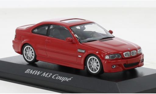 Bmw M3 1/43 Maxichamps (E46) rosso 2001 modellino in miniatura