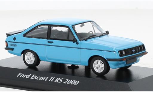 Ford Escort 1/43 Maxichamps MK II RS 2000 blu clair 1976 modellino in miniatura