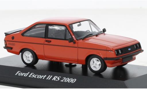 Ford Escort 1/43 Maxichamps MK II RS 2000 rosso 1976 modellino in miniatura