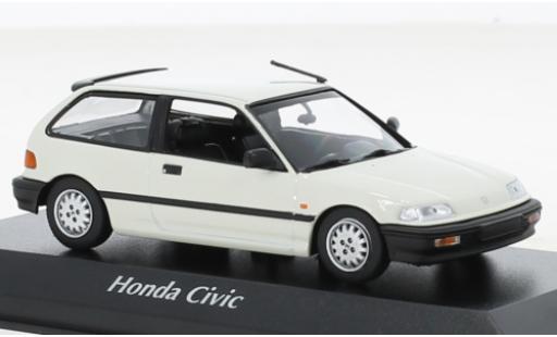 Honda Civic 1/43 Maxichamps bianco 1990 modellino in miniatura