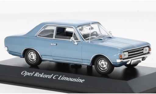 Opel Rekord 1/43 Maxichamps C metallise blu 1966 modellino in miniatura