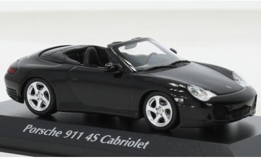 Porsche 996 4S 1/43 Maxichamps 911 cabriolet nero 2003 modellino in miniatura