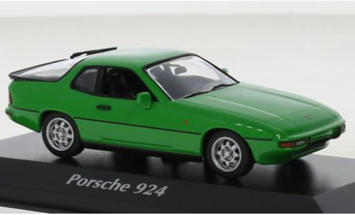 Porsche 924 1/43 Maxichamps verde 1984 modellino in miniatura