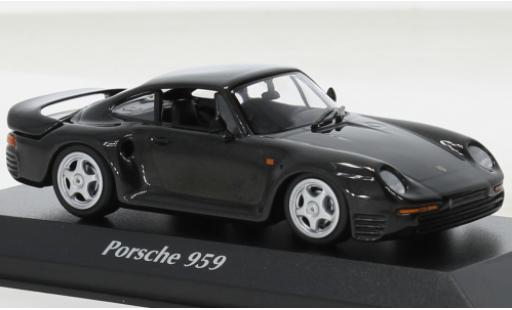 Porsche 959 1/43 Maxichamps metallise grigio 1987 modellino in miniatura