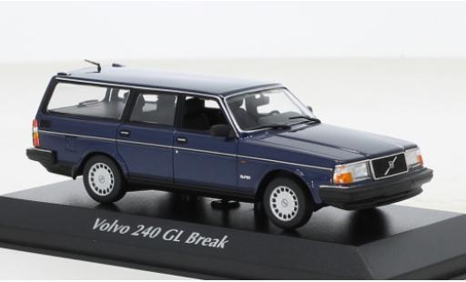 Volvo 240 1/43 Maxichamps GL Break metallise blu 1986 modellino in miniatura