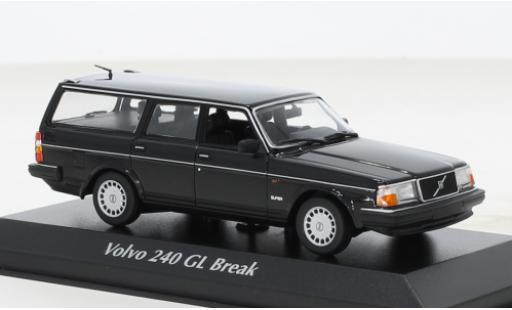 Volvo 240 1/43 Maxichamps GL Break nero 1986 modellino in miniatura