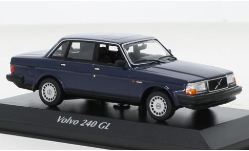Volvo 240 1/43 Maxichamps GL blu 1986 modellino in miniatura