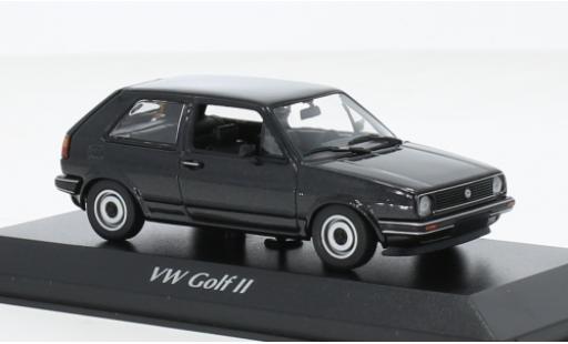 Volkswagen Golf 1/43 Maxichamps II metallise nero 1985 modellino in miniatura