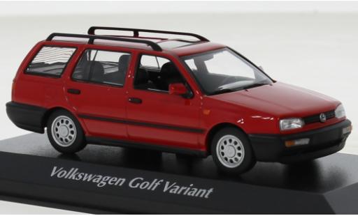 Volkswagen Golf 1/43 Maxichamps Variant rosso 1997 modellino in miniatura