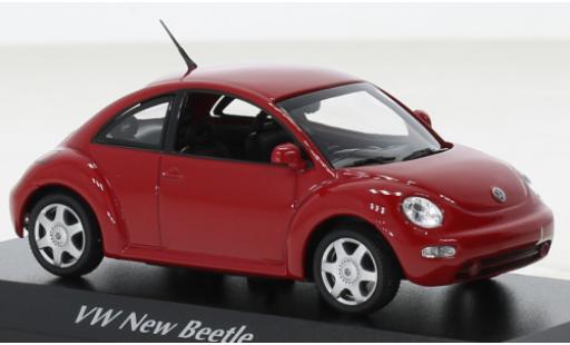 Volkswagen New Beetle 1/43 Maxichamps rosso 1998 modellino in miniatura