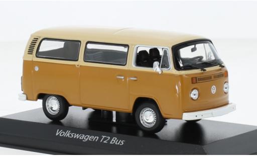 Volkswagen T2 1/43 Maxichamps bus beige/brun 1972 modellino in miniatura
