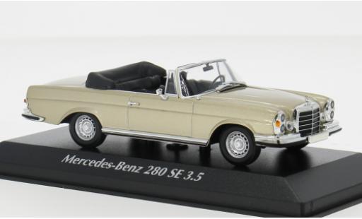 Mercedes 280 1/43 Maxichamps SE 3.5 (W111) Cabriolet gold 1970 1:43 modellino in miniatura