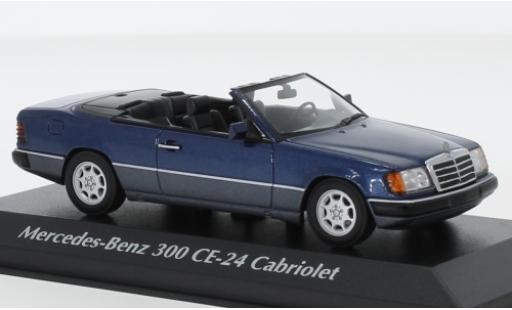Mercedes 300 1/43 Maxichamps CE-24 Cabriolet (A124) metallico blu 1991 modellino in miniatura