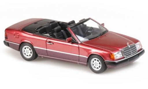 Mercedes 300 1/43 Maxichamps CE-24 Cabriolet (A124) metallico rosso 1991 modellino in miniatura